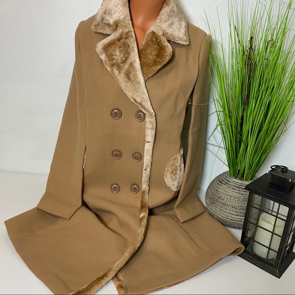 🚫SOLD🚫APRSFN DOUBLEBREASTED MIDI PEA COAT JACKET - Picture 5 of 6